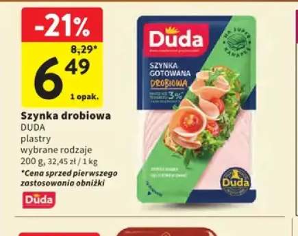 Szynka drobiowa w plastrach Duda