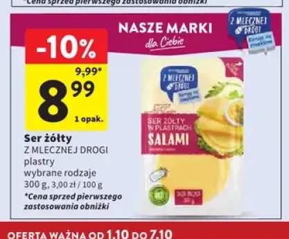 Ser żółty w plastrach Z Mlecznej Drogi