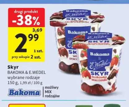 Skyr wiśnia stracciatella Bakoma & E.Wedel +1 wariant