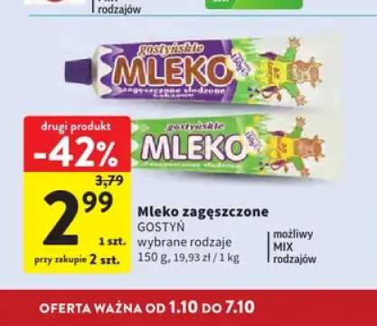 Mleko zagęszczone słodzone kakaowe Gostyń +1 wariant