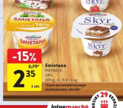 Śmietana Piątnica 18%
