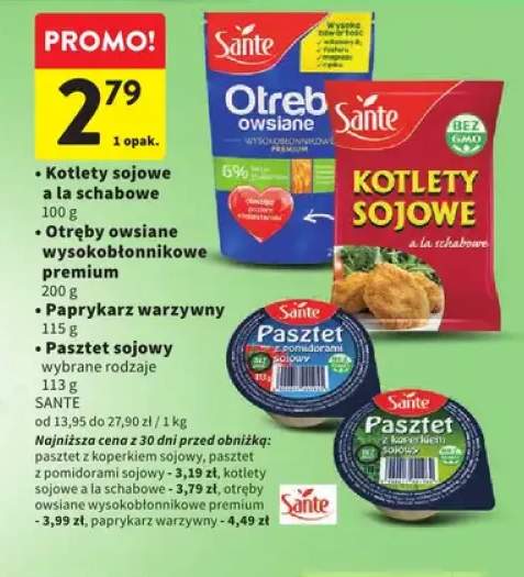 Kotlety sojowe a la schabowe Sante +4 warianty