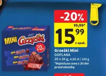 Wafle Grześki Mini 20-pak
