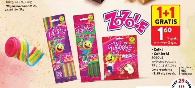 Żelki Zozole Rainbow +2 warianty
