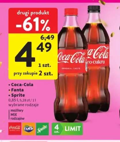Napój gazowany Coca-Cola +2 warianty
