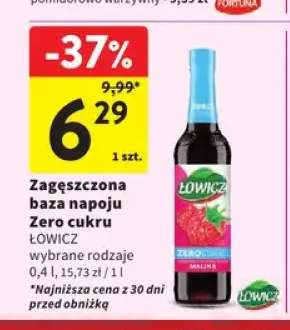 Zagęszczona baza napoju Zero cukru Łowicz