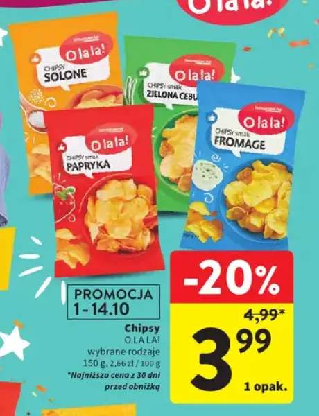 Chipsy solone O la la! +3 warianty