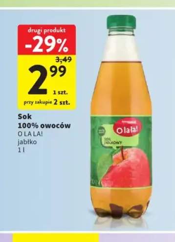 Sok owoców jabłko O la la! 100%