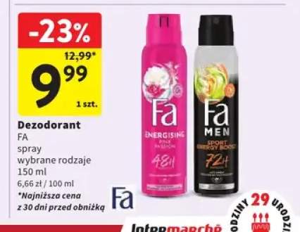 Dezodorant spray Energising Pink Passion Fa +1 wariant