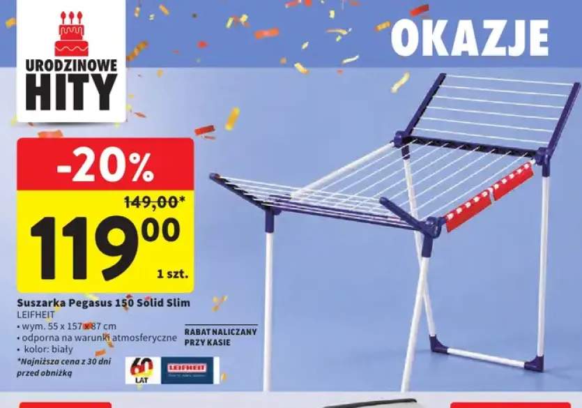 Suszarka Pegasus 150 Solid Slim Leifheit