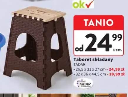 Taboret składany 26,5x31x27 cm Tadar +1 wariant