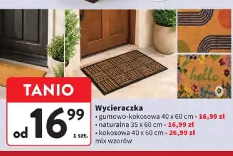 Wycieraczka gumowo-kokosowa 40x60 cm +2 warianty
