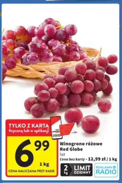 Winogrona różowe Red Globe