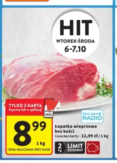 Łopatka wieprzowa bez kości
