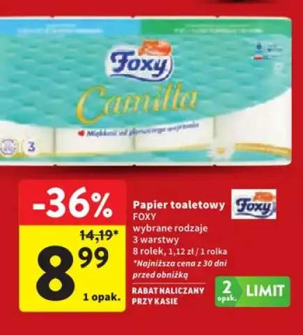 Papier toaletowy Foxy 3 warstwy 8-pak