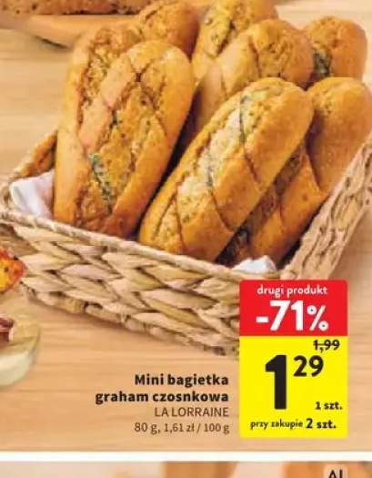 Mini bagietka graham czosnkowa La Lorraine