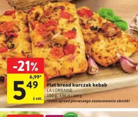Flat bread kurczak kebab La Lorraine
