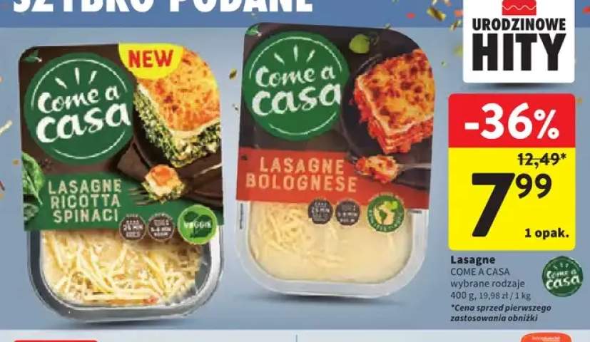 Lasagne Ricotta Spinaci Come a Casa +1 wariant
