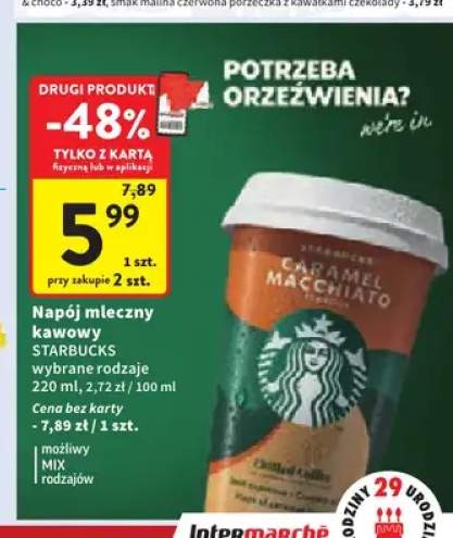 Napój mleczny kawowy Starbucks