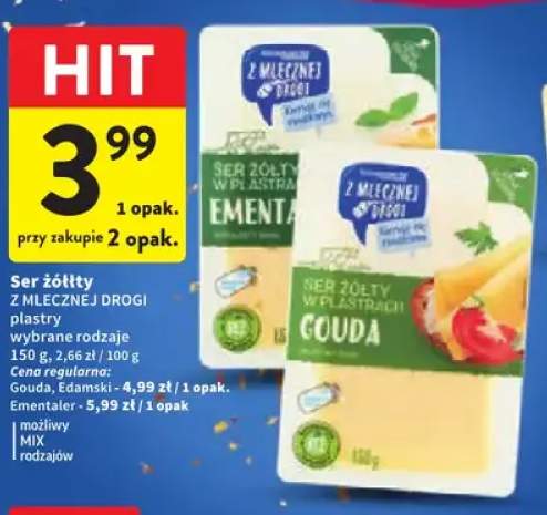 Ser gouda w plastrach Z Mlecznej Drogi +2 warianty