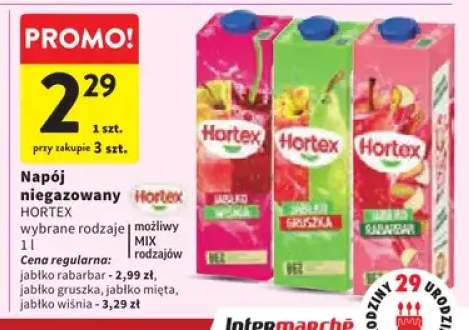 Napój niegazowany Hortex jabłko rabarbar +3 warianty