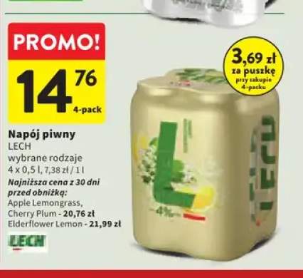 Napój piwny Lech Apple Lemongrass 4-pak +2 warianty