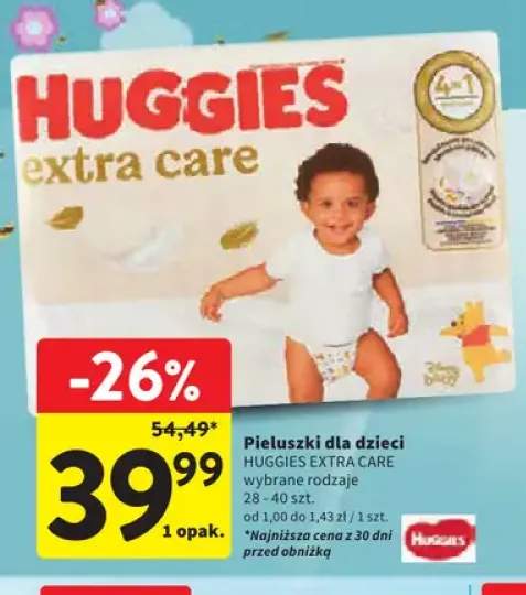 Pieluszki dla dzieci Huggies Extra Care