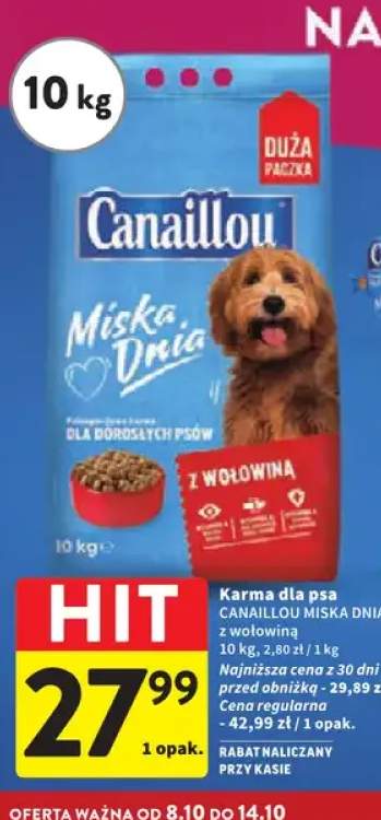 Karma dla psa Canaillou Miska Dnia z wołowiną