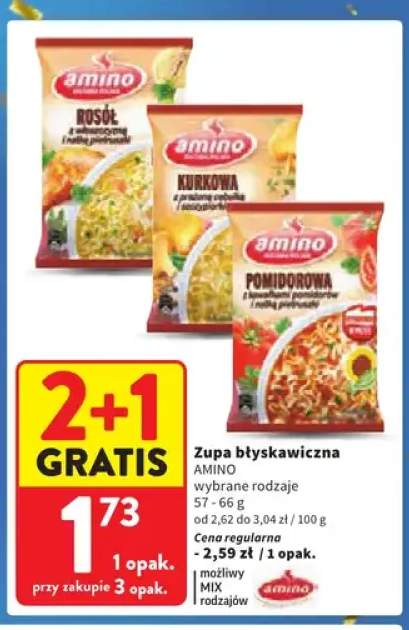Zupa błyskawiczna Amino rosół +2 warianty