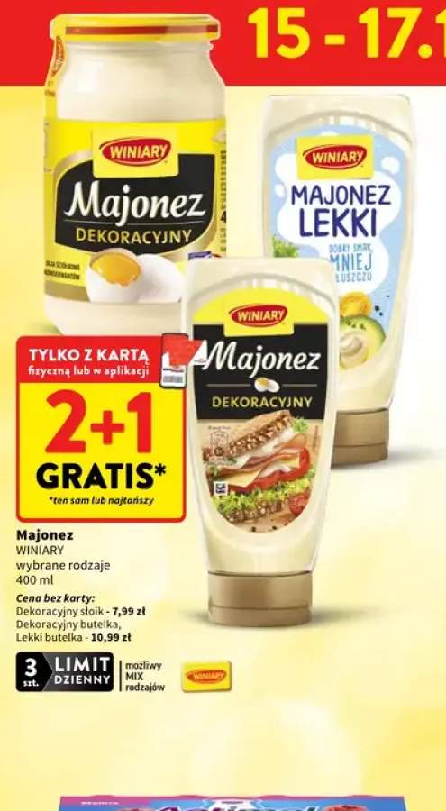 Majonez dekoracyjny słoik Winiary +2 warianty