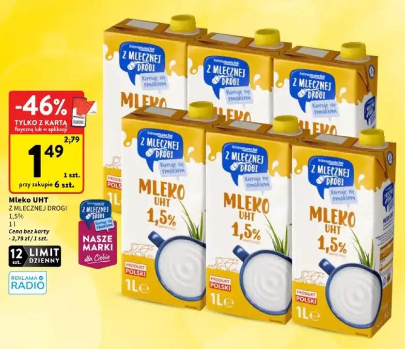 Mleko UHT Z Mlecznej Drogi 1,5%