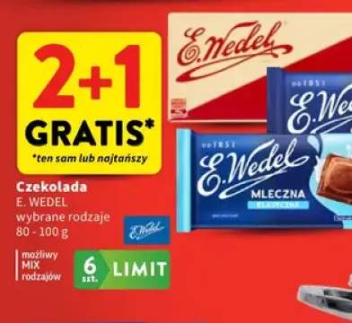 Czekolada mleczna klasyczna E.Wedel +2 warianty