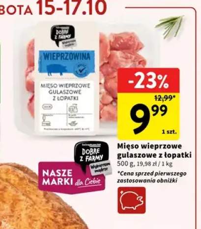 Mięso wieprzowe gulaszowe z łopatki Dobre z Farmy