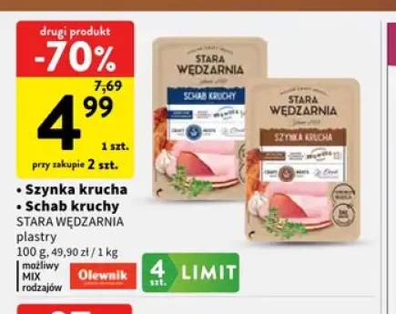Szynka krucha Stara Wędzarnia w plastrach +1 wariant