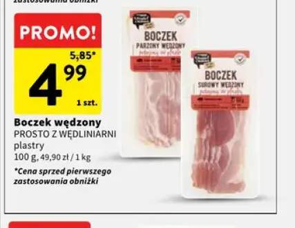 Boczek surowy wędzony Prosto z Wędliniarni w plastrach +1 wariant