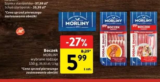 Boczek wędzony Morliny +1 wariant