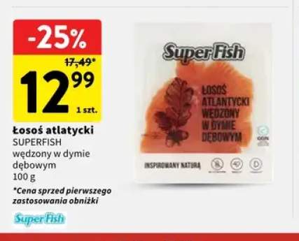 Łosoś atlantycki wędzony w dymie dębowym SuperFish
