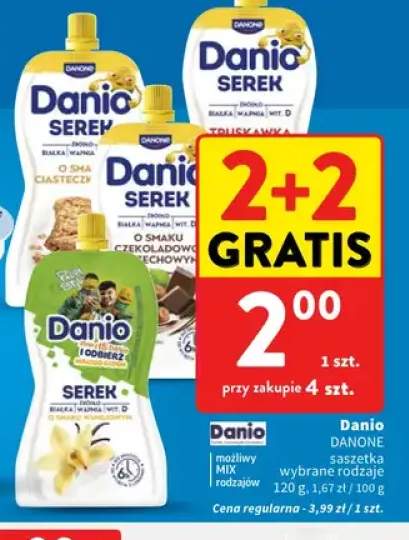 Serek Danio w saszetce o smaku ciasteczkowym +3 warianty