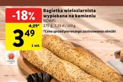 Bagietka wieloziarnista wypiekana na kamieniu Nowel