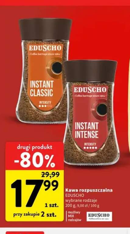 Kawa rozpuszczalna Eduscho Instant Classic +1 wariant