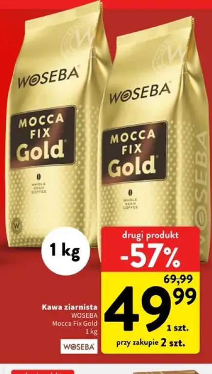 Kawa ziarnista Woseba Mocca Fix Gold