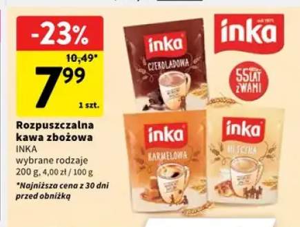 Kawa rozpuszczalna kawa zbożowa Inka czekoladowa +3 warianty