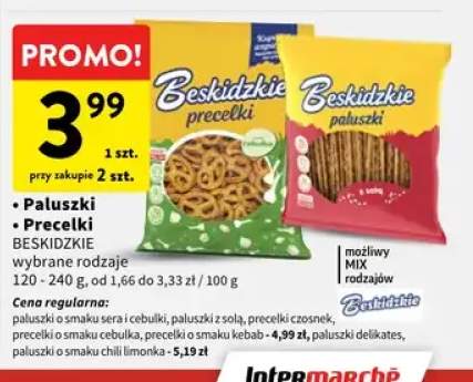 Paluszki o smaku sera i cebulki Beskidzkie +6 wariantów