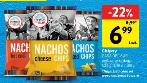 Chipsy nachos hot chilli Casa Del Sur +2 warianty