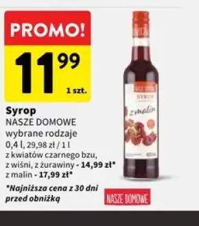 Syrop Nasze Domowe z kwiatów czarnego bzu +3 warianty