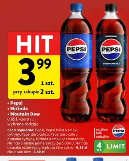 Napój gazowany Pepsi +7 wariantów
