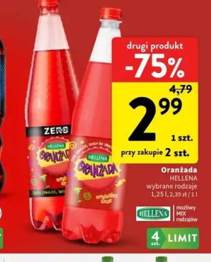 Oranżada Hellena Zero +1 wariant
