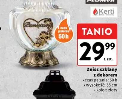 Znicz szklany z dekorem