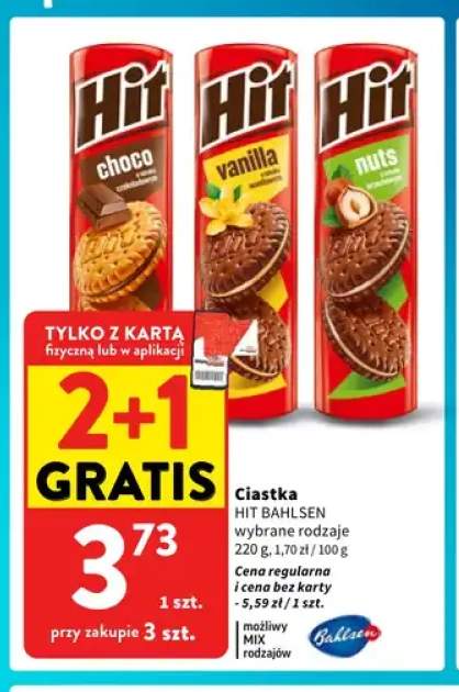 Ciastka Hit Bahlsen choco +2 warianty