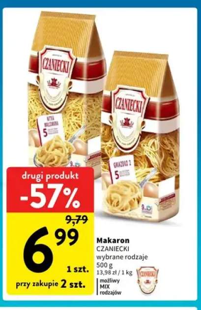 Makaron Czaniecki nitka walcowana +1 wariant